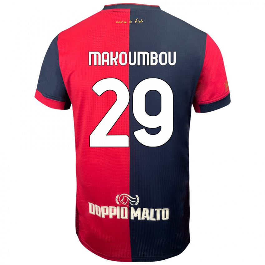 Damen Antoine Makoumbou #29 Rot Dunkleres Blau Heimtrikot Trikot 2024/25 T-Shirt