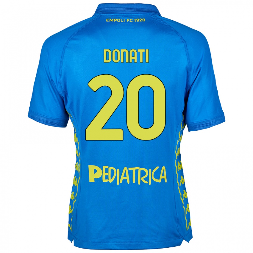 Damen Francesco Donati #20 Blau Heimtrikot Trikot 2024/25 T-Shirt