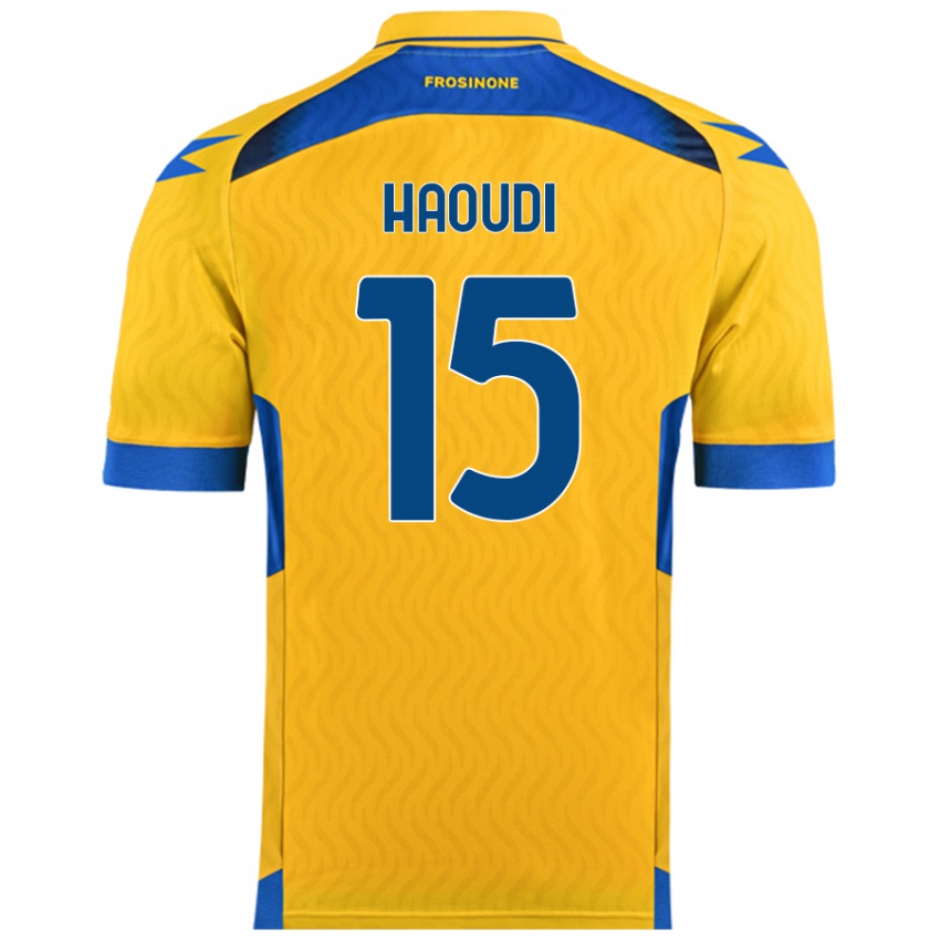 Damen Hamza Haoudi #15 Gelb Heimtrikot Trikot 2024/25 T-Shirt