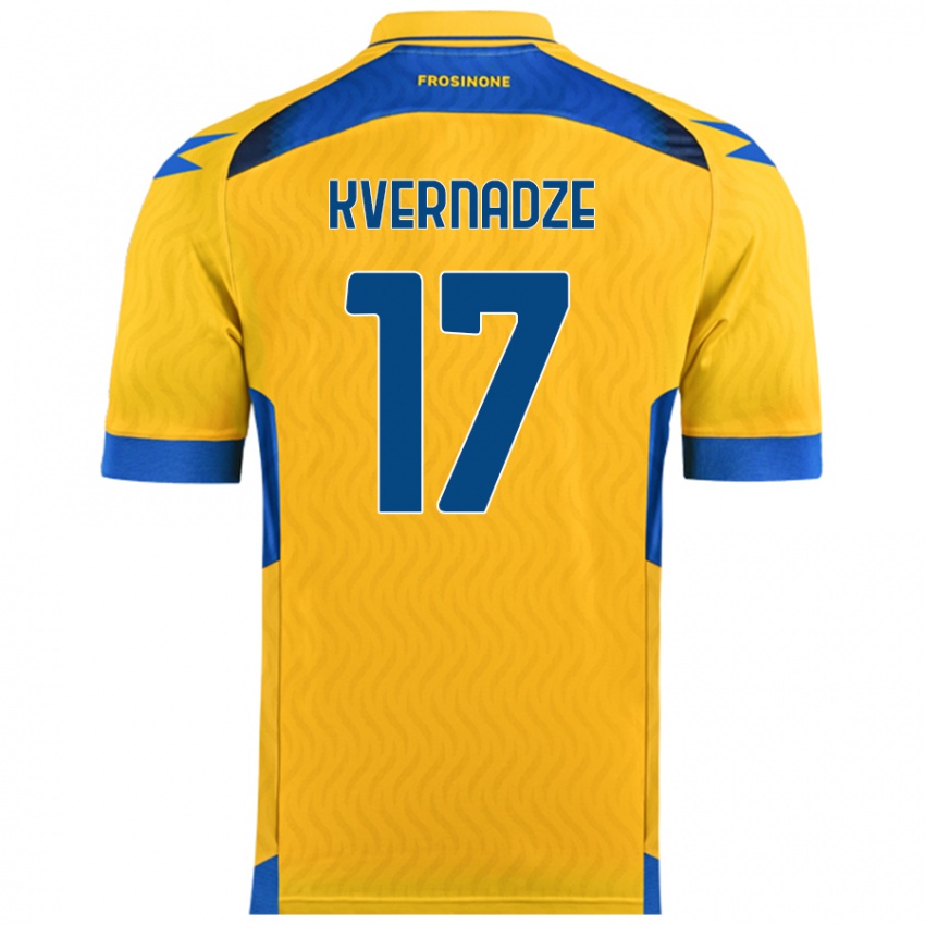 Damen Giorgi Kvernadze #17 Gelb Heimtrikot Trikot 2024/25 T-Shirt