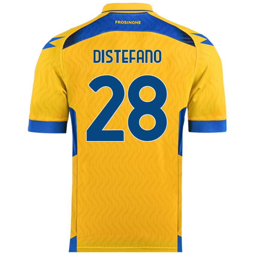 Damen Filippo Distefano #28 Gelb Heimtrikot Trikot 2024/25 T-Shirt