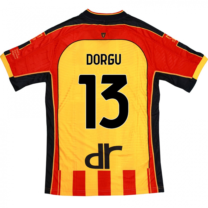 Damen Patrick Dorgu #13 Gelb Rot Heimtrikot Trikot 2024/25 T-Shirt