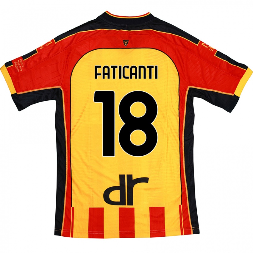 Damen Giacomo Faticanti #18 Gelb Rot Heimtrikot Trikot 2024/25 T-Shirt