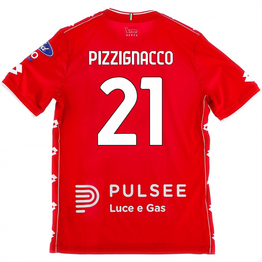 Damen Semuel Pizzignacco #21 Rot Weiß Heimtrikot Trikot 2024/25 T-Shirt