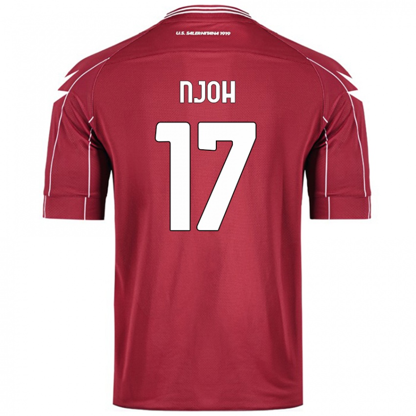 Damen Lilian Njoh #17 Burgundrot Heimtrikot Trikot 2024/25 T-Shirt