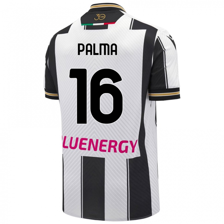 Damen Matteo Palma #16 Weiß Schwarz Heimtrikot Trikot 2024/25 T-Shirt