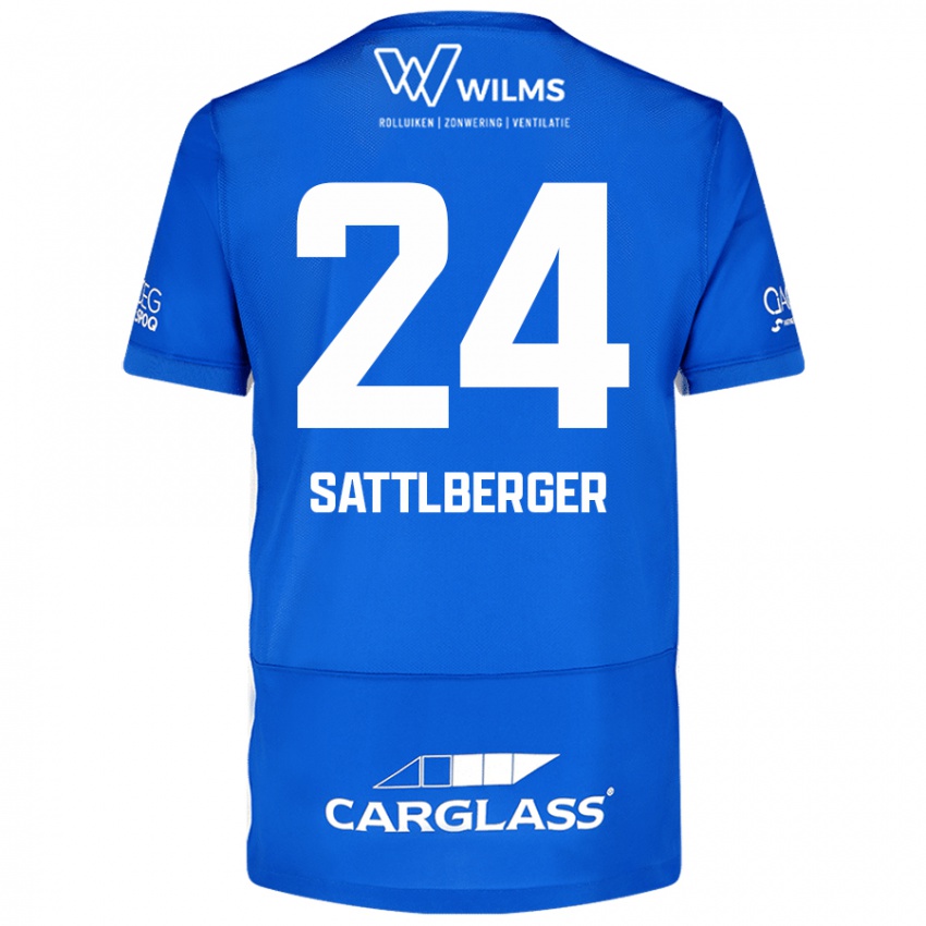 Damen Nikolas Sattlberger #24 Blau Heimtrikot Trikot 2024/25 T-Shirt