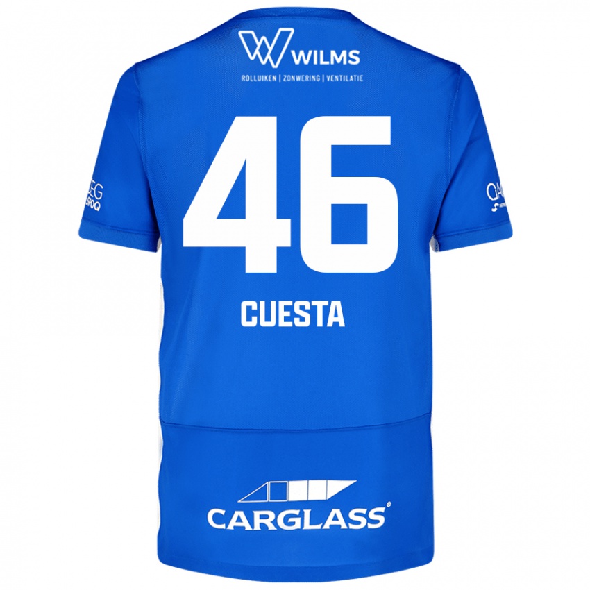 Damen Carlos Cuesta #46 Blau Heimtrikot Trikot 2024/25 T-Shirt