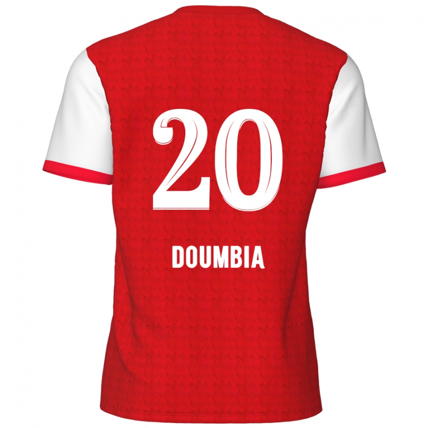 Damen Mahamadou Doumbia #20 Rot Weiß Heimtrikot Trikot 2024/25 T-Shirt