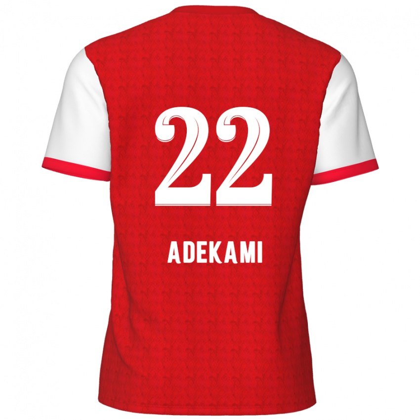 Damen Farouck Adekami #22 Rot Weiß Heimtrikot Trikot 2024/25 T-Shirt