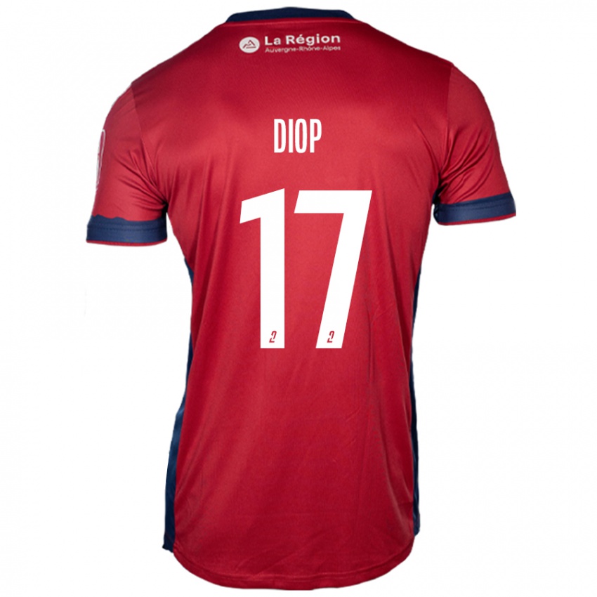 Damen Ousmane Diop #17 Hellburgunderrot Heimtrikot Trikot 2024/25 T-Shirt