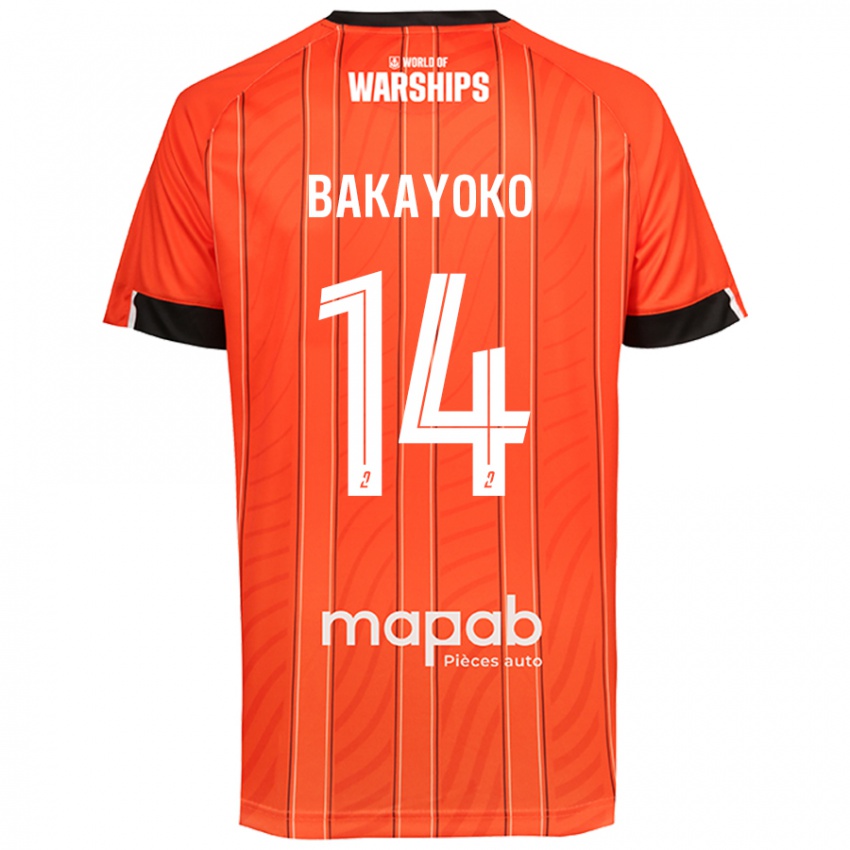 Damen Tiemoué Bakayoko #14 Orange Heimtrikot Trikot 2024/25 T-Shirt