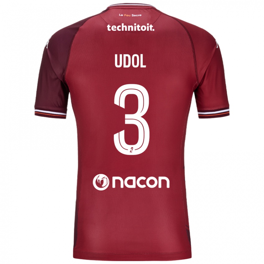 Damen Matthieu Udol #3 Rot Granata Heimtrikot Trikot 2024/25 T-Shirt