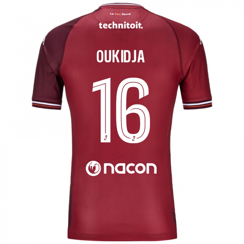 Damen Alexandre Oukidja #16 Rot Granata Heimtrikot Trikot 2024/25 T-Shirt