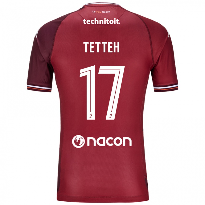 Damen Benjamin Tetteh #17 Rot Granata Heimtrikot Trikot 2024/25 T-Shirt