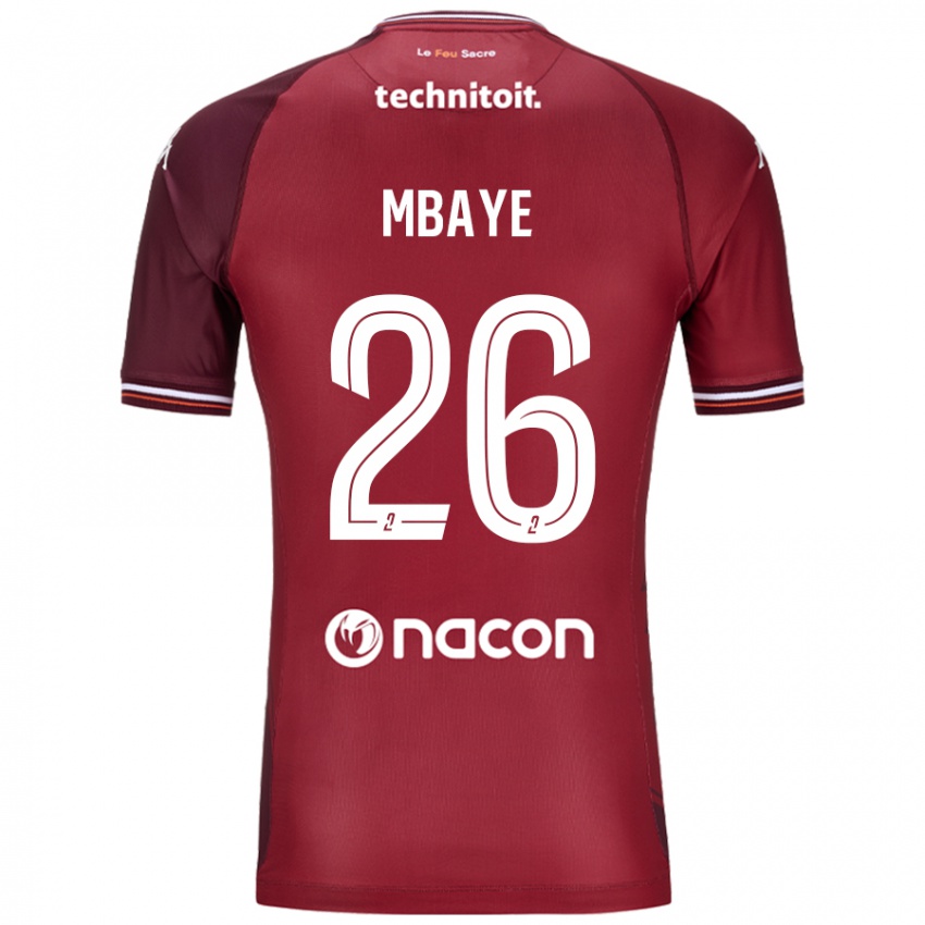 Damen Malick Mbaye #26 Rot Granata Heimtrikot Trikot 2024/25 T-Shirt