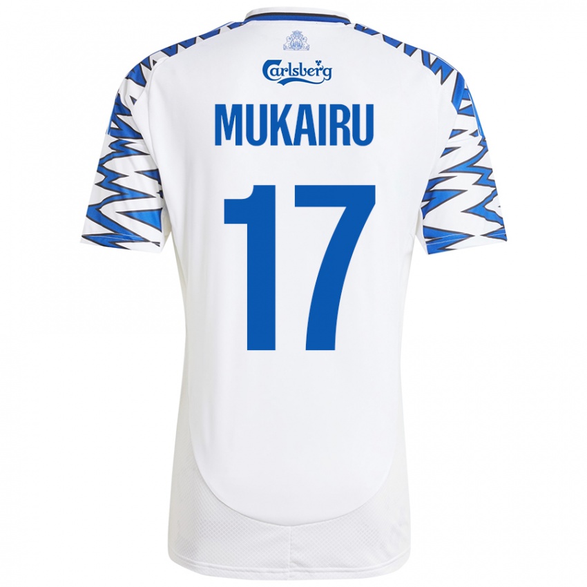 Damen Paul Mukairu #17 Weiß Himmelblau Heimtrikot Trikot 2024/25 T-Shirt