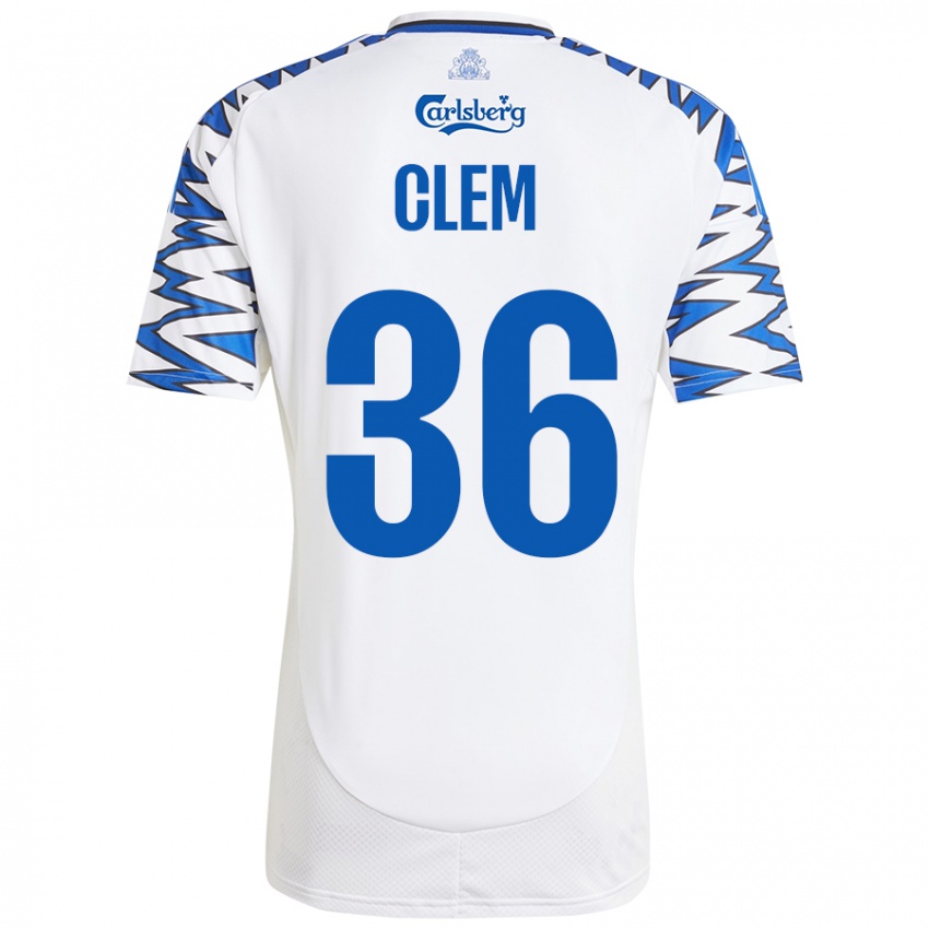 Damen William Clem #36 Weiß Himmelblau Heimtrikot Trikot 2024/25 T-Shirt