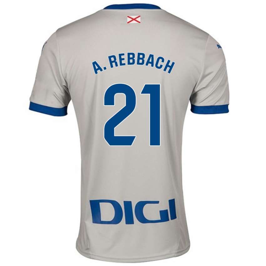 Damen Abde Rebbach #21 Hellgrau Auswärtstrikot Trikot 2024/25 T-Shirt