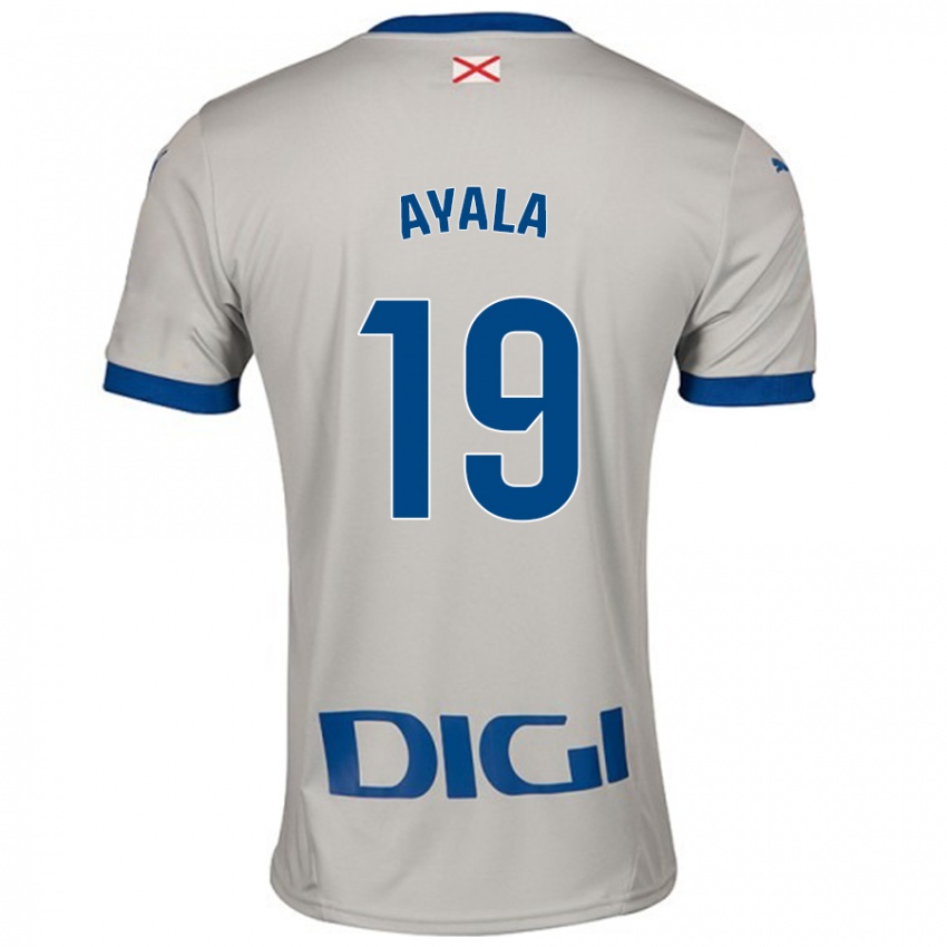 Damen Axel Ayala #19 Hellgrau Auswärtstrikot Trikot 2024/25 T-Shirt