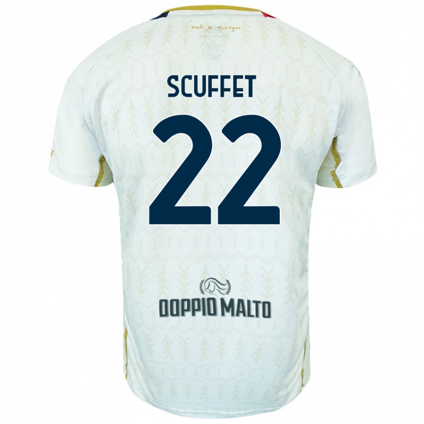 Damen Simone Scuffet #22 Weiß Auswärtstrikot Trikot 2024/25 T-Shirt