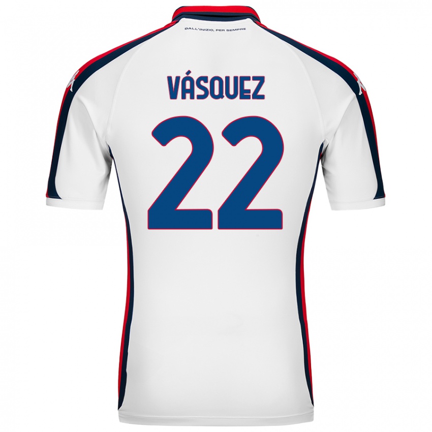 Damen Johan Vásquez #22 Weiß Auswärtstrikot Trikot 2024/25 T-Shirt