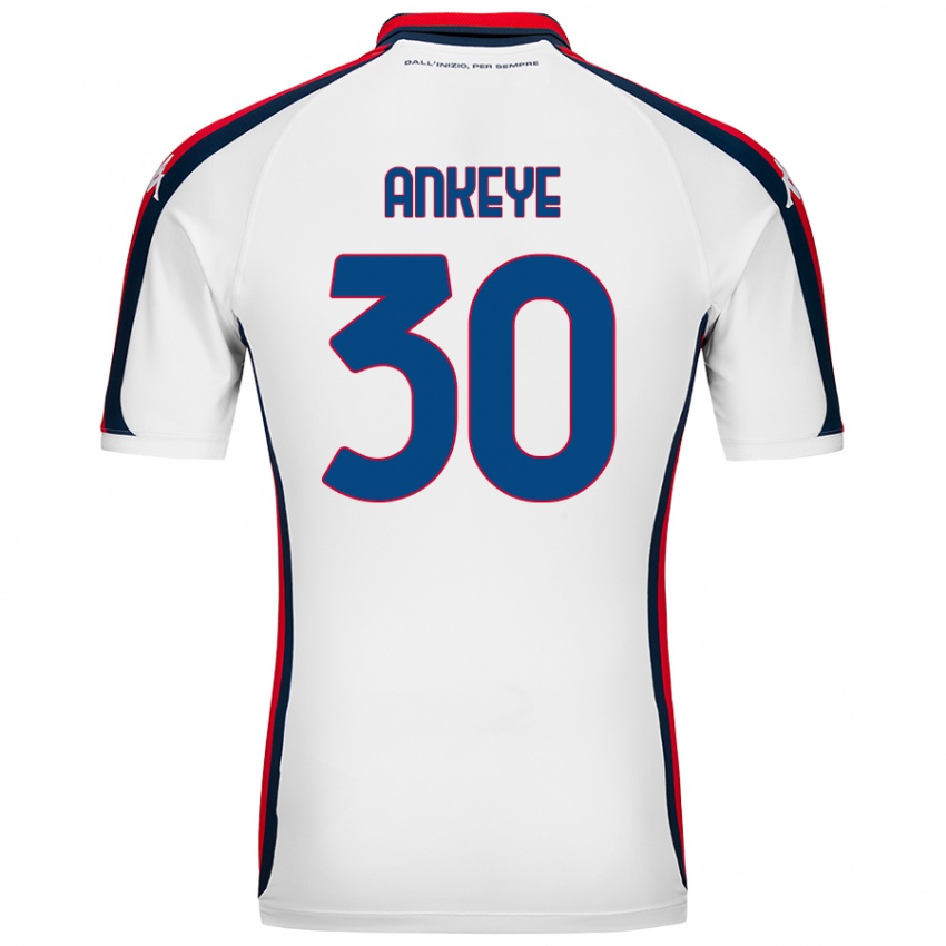 Damen David Ankeye #30 Weiß Auswärtstrikot Trikot 2024/25 T-Shirt