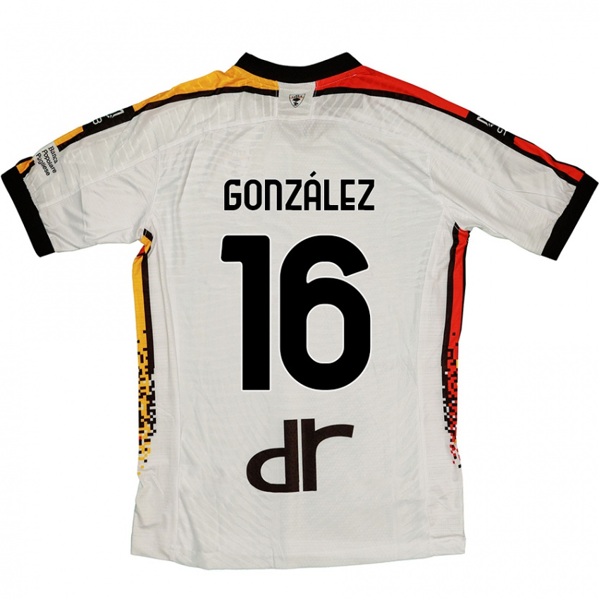 Damen Joan González #16 Weiß Schwarz Auswärtstrikot Trikot 2024/25 T-Shirt