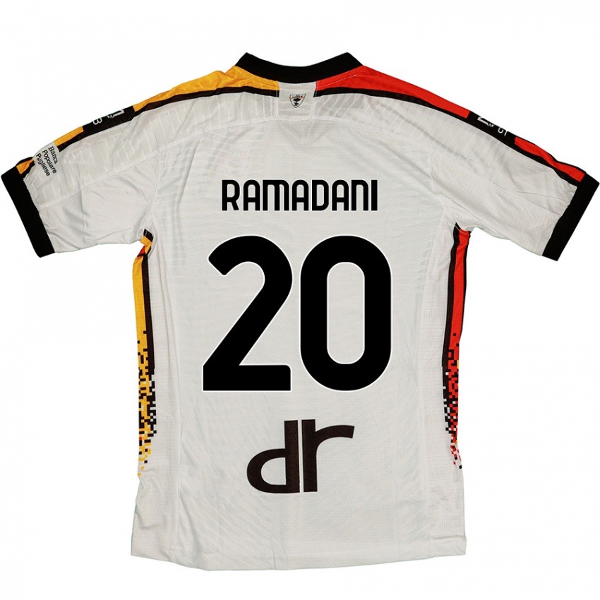 Damen Ylber Ramadani #20 Weiß Schwarz Auswärtstrikot Trikot 2024/25 T-Shirt