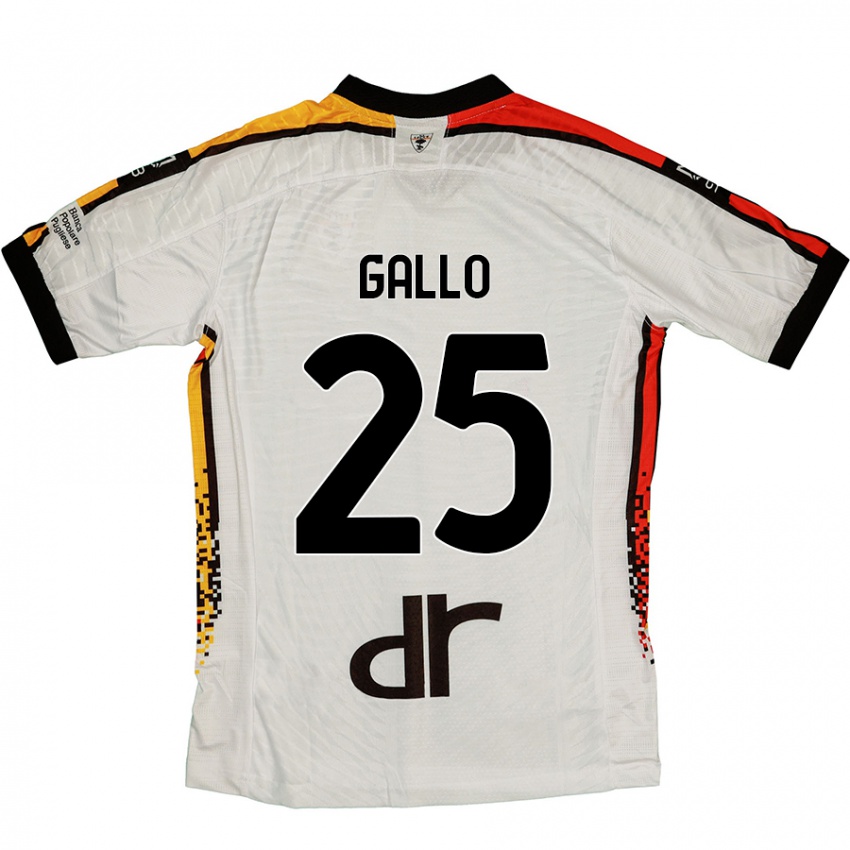 Damen Antonino Gallo #25 Weiß Schwarz Auswärtstrikot Trikot 2024/25 T-Shirt