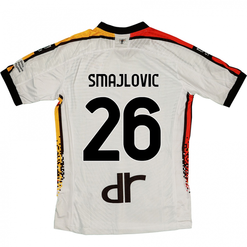 Damen Zinedin Smajlovic #26 Weiß Schwarz Auswärtstrikot Trikot 2024/25 T-Shirt