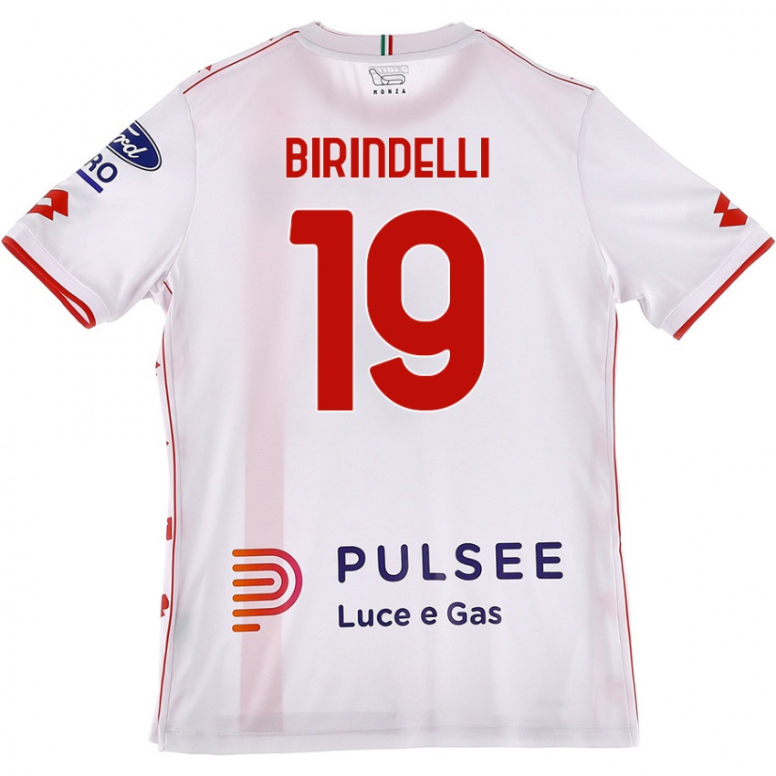 Damen Samuele Birindelli #19 Weiß Rot Auswärtstrikot Trikot 2024/25 T-Shirt