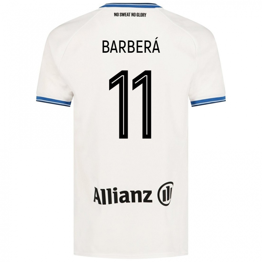 Damen Víctor Barberá #11 Weiß Auswärtstrikot Trikot 2024/25 T-Shirt