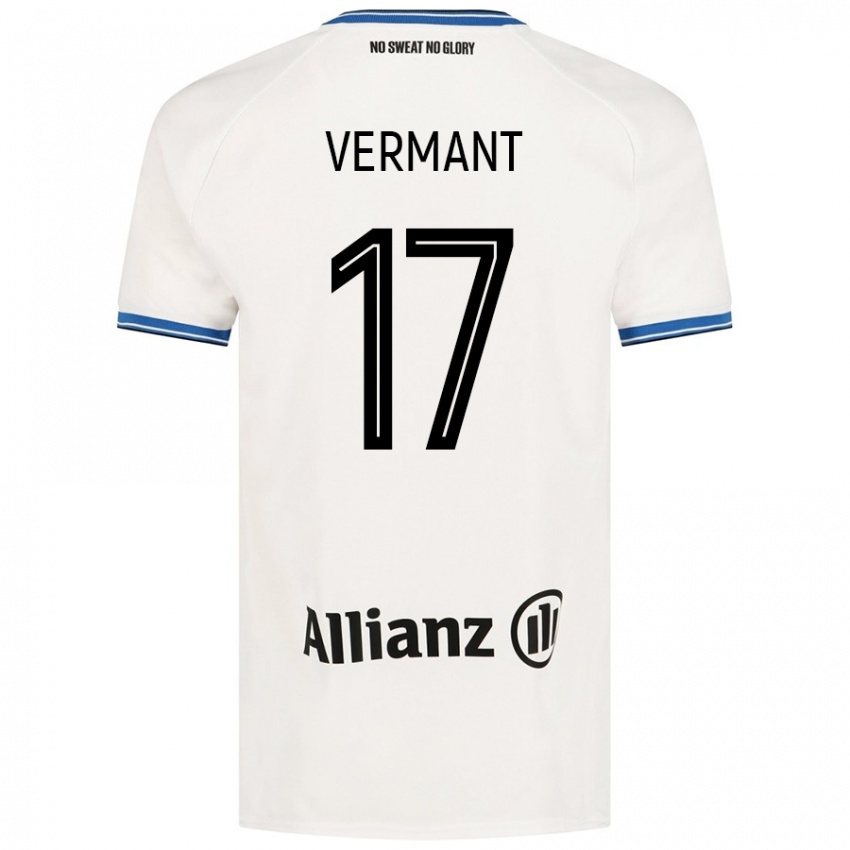 Damen Romeo Vermant #17 Weiß Auswärtstrikot Trikot 2024/25 T-Shirt