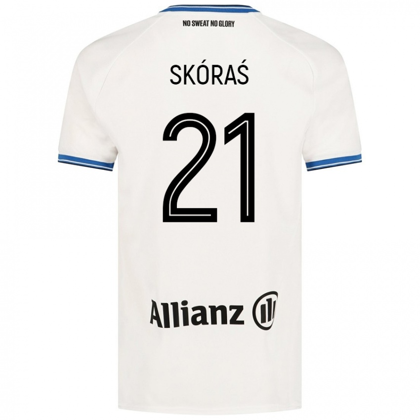 Damen Michal Skoras #21 Weiß Auswärtstrikot Trikot 2024/25 T-Shirt