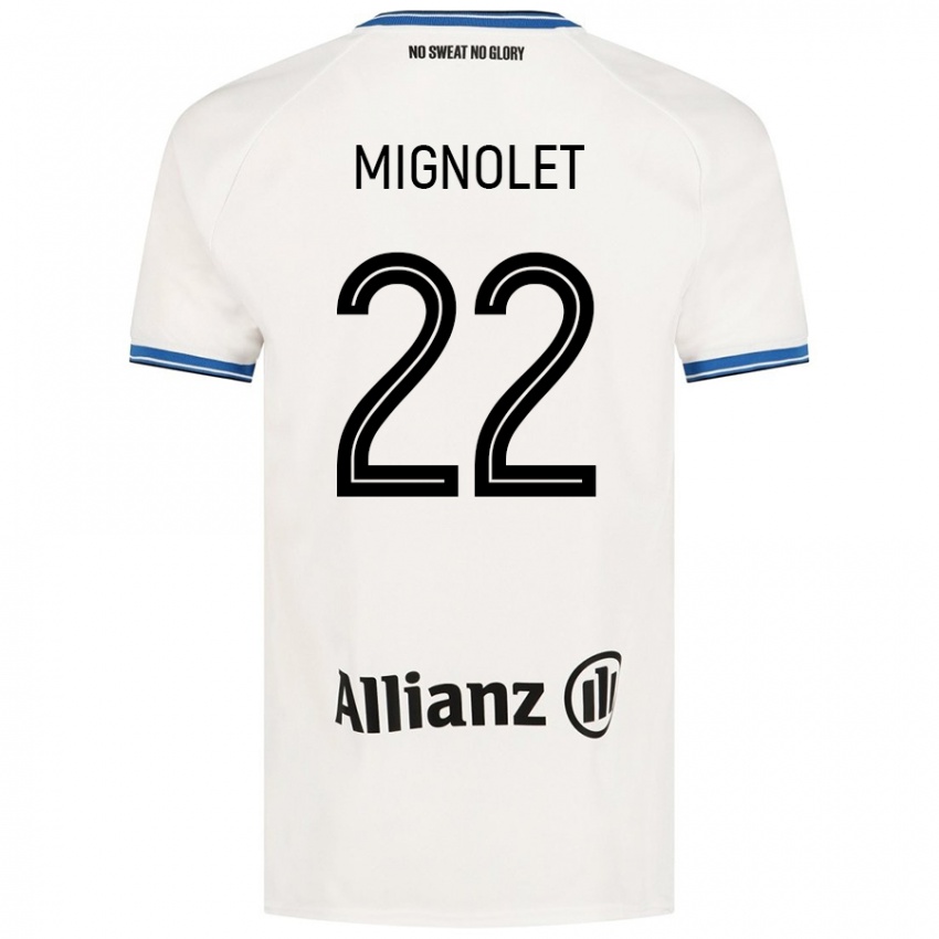 Damen Simon Mignolet #22 Weiß Auswärtstrikot Trikot 2024/25 T-Shirt