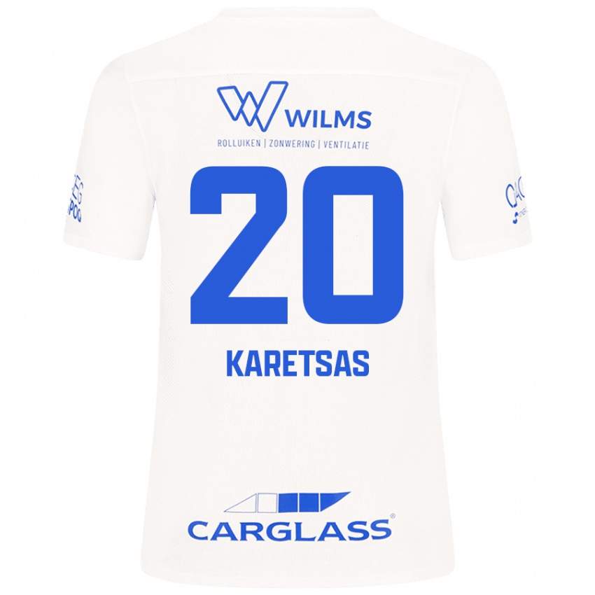 Damen Konstantinos Karetsas #20 Weiß Auswärtstrikot Trikot 2024/25 T-Shirt