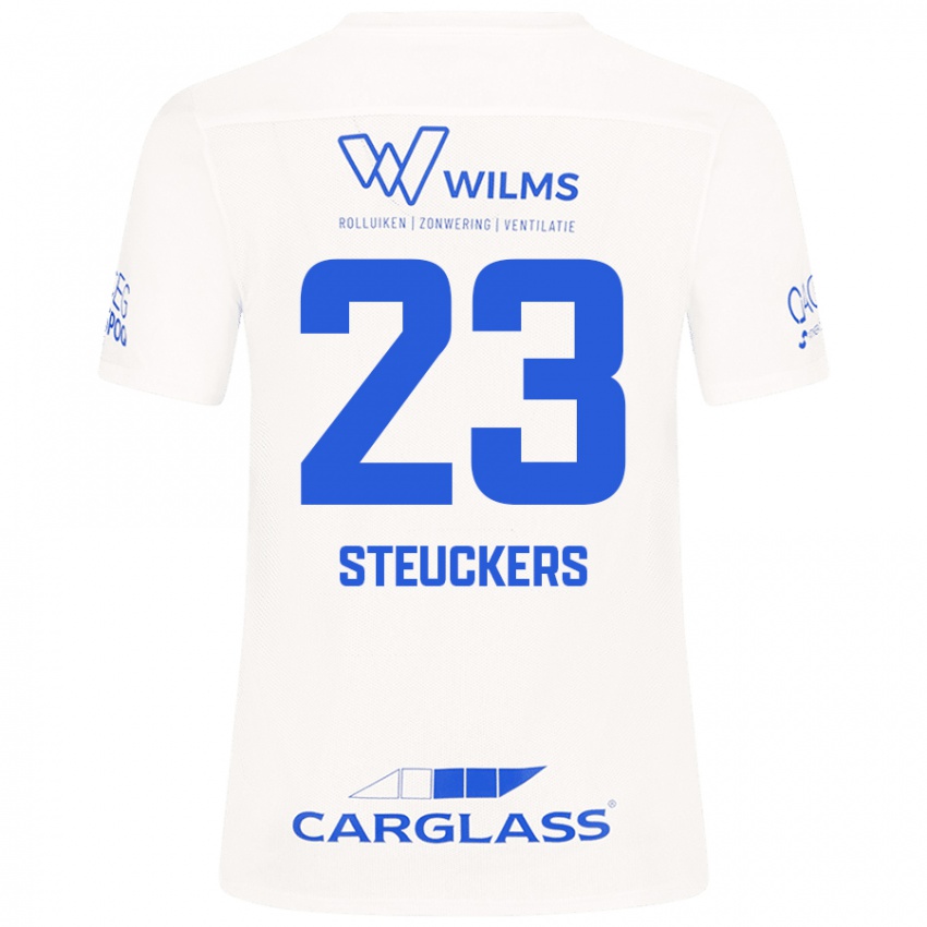 Damen Jarne Steuckers #23 Weiß Auswärtstrikot Trikot 2024/25 T-Shirt