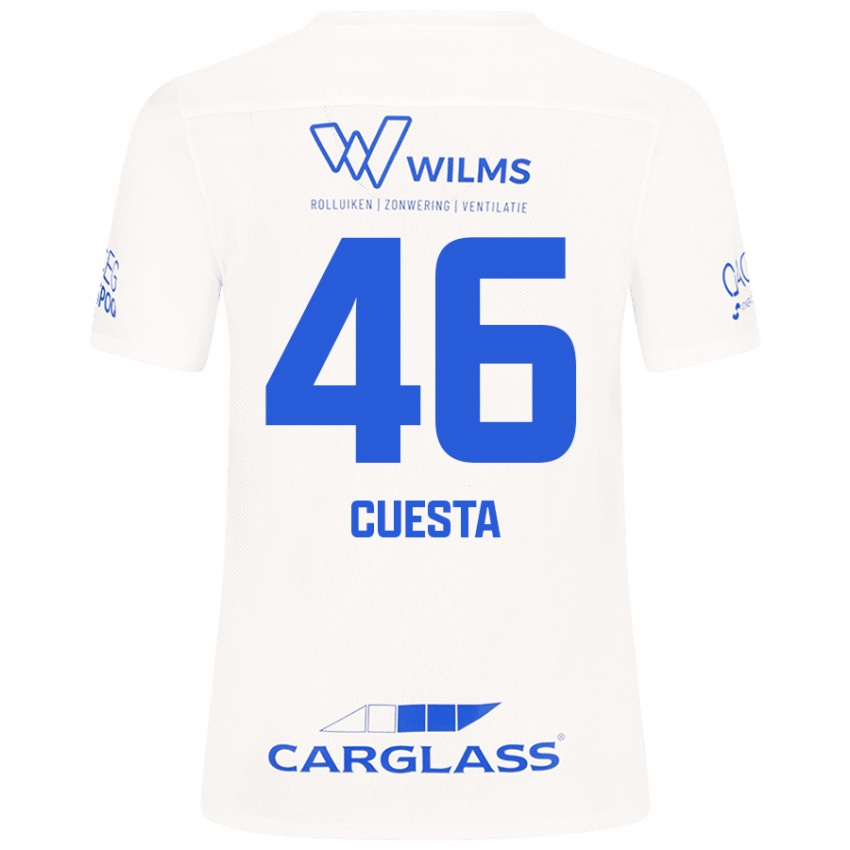 Damen Carlos Cuesta #46 Weiß Auswärtstrikot Trikot 2024/25 T-Shirt