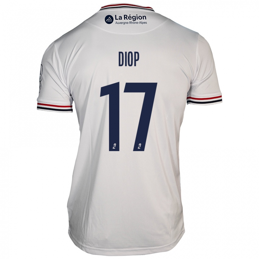 Damen Ousmane Diop #17 Weiß Auswärtstrikot Trikot 2024/25 T-Shirt