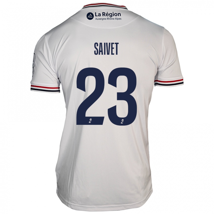 Damen Henri Saivet #23 Weiß Auswärtstrikot Trikot 2024/25 T-Shirt