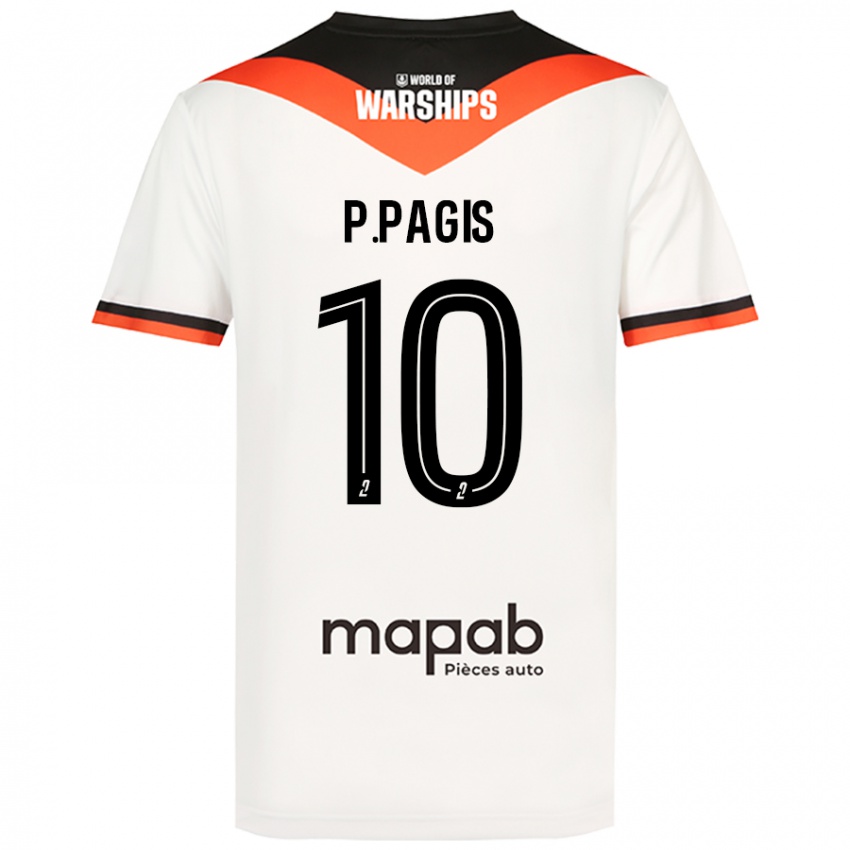 Damen Pablo Pagis #10 Weiß Auswärtstrikot Trikot 2024/25 T-Shirt