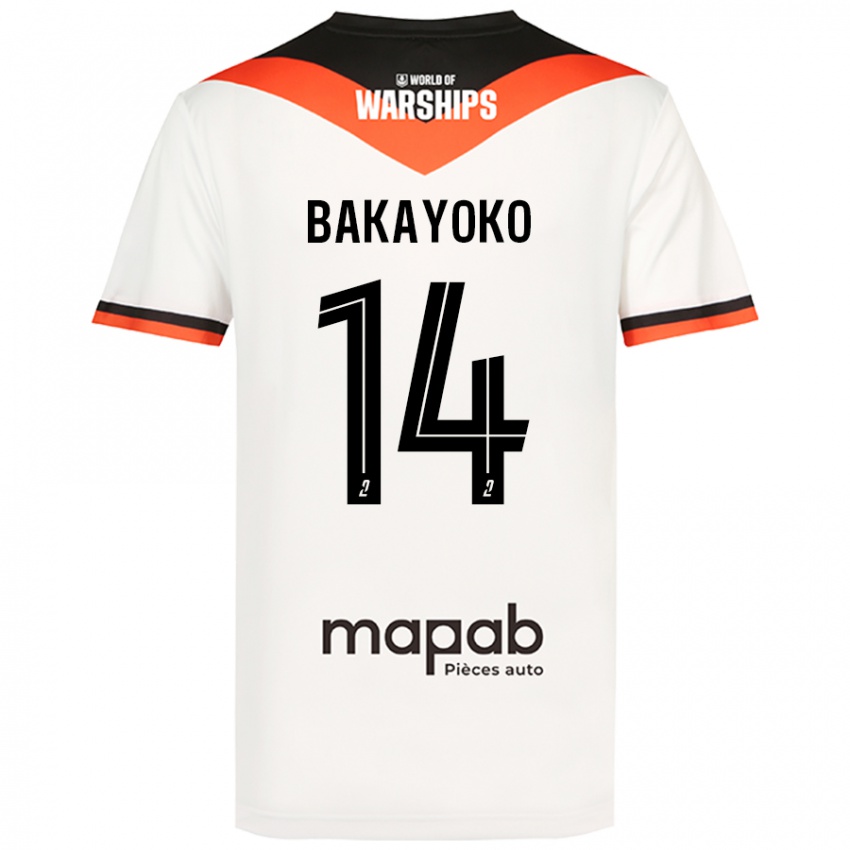 Damen Tiemoué Bakayoko #14 Weiß Auswärtstrikot Trikot 2024/25 T-Shirt