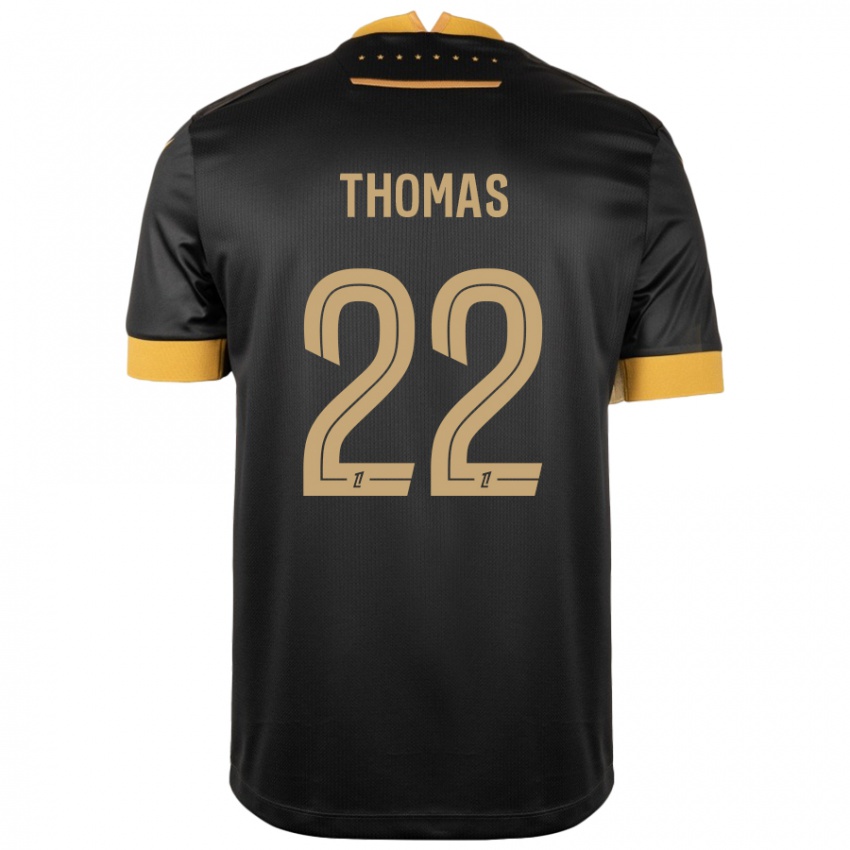 Damen Sorba Thomas #22 Schwarz Braun Auswärtstrikot Trikot 2024/25 T-Shirt