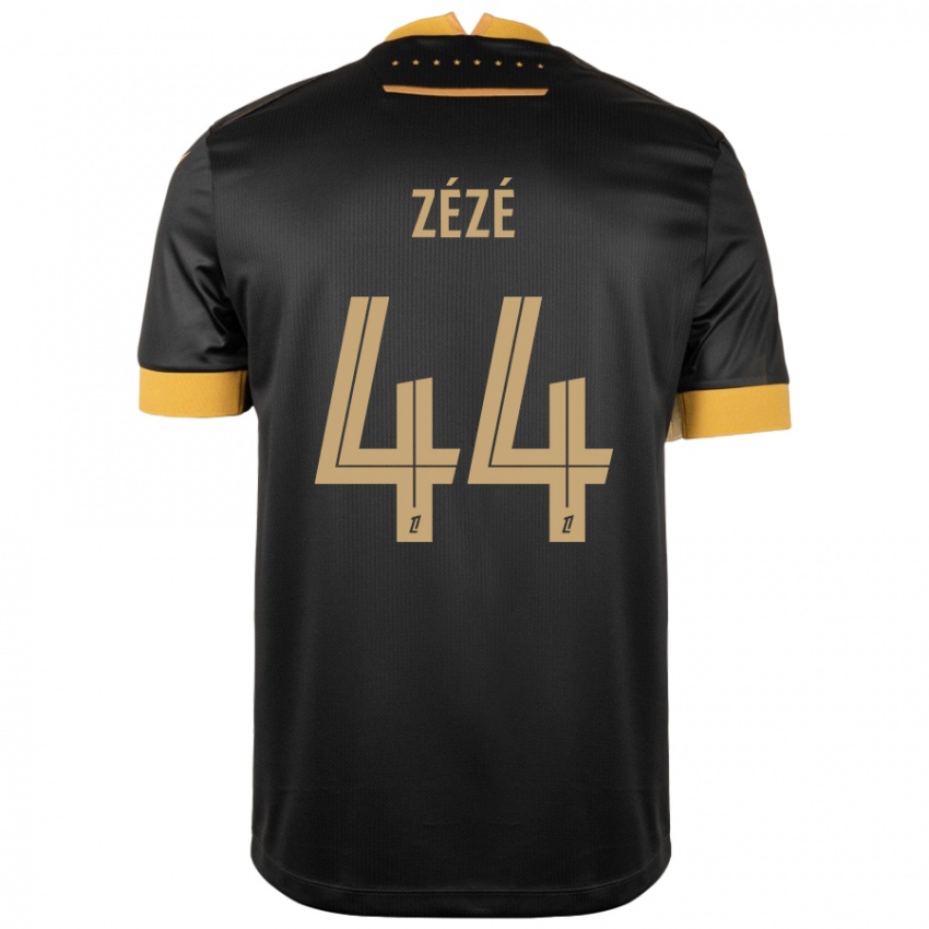 Damen Nathan Zézé #44 Schwarz Braun Auswärtstrikot Trikot 2024/25 T-Shirt