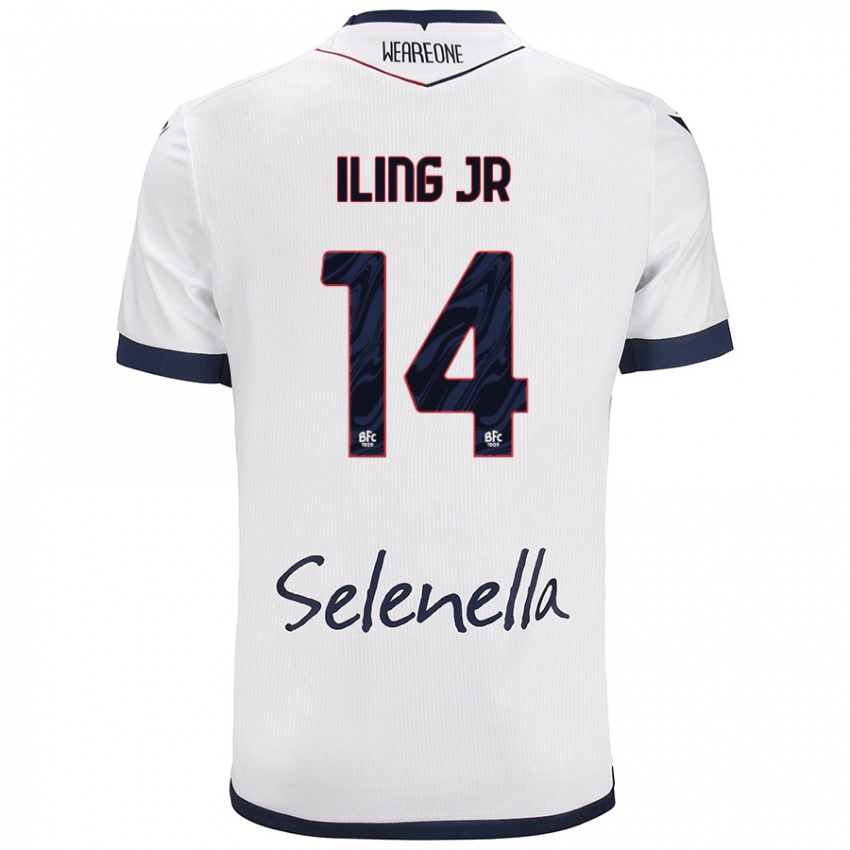 Kinder Samuel Iling-Junior #14 Weiß Königsblau Auswärtstrikot Trikot 2024/25 T-Shirt