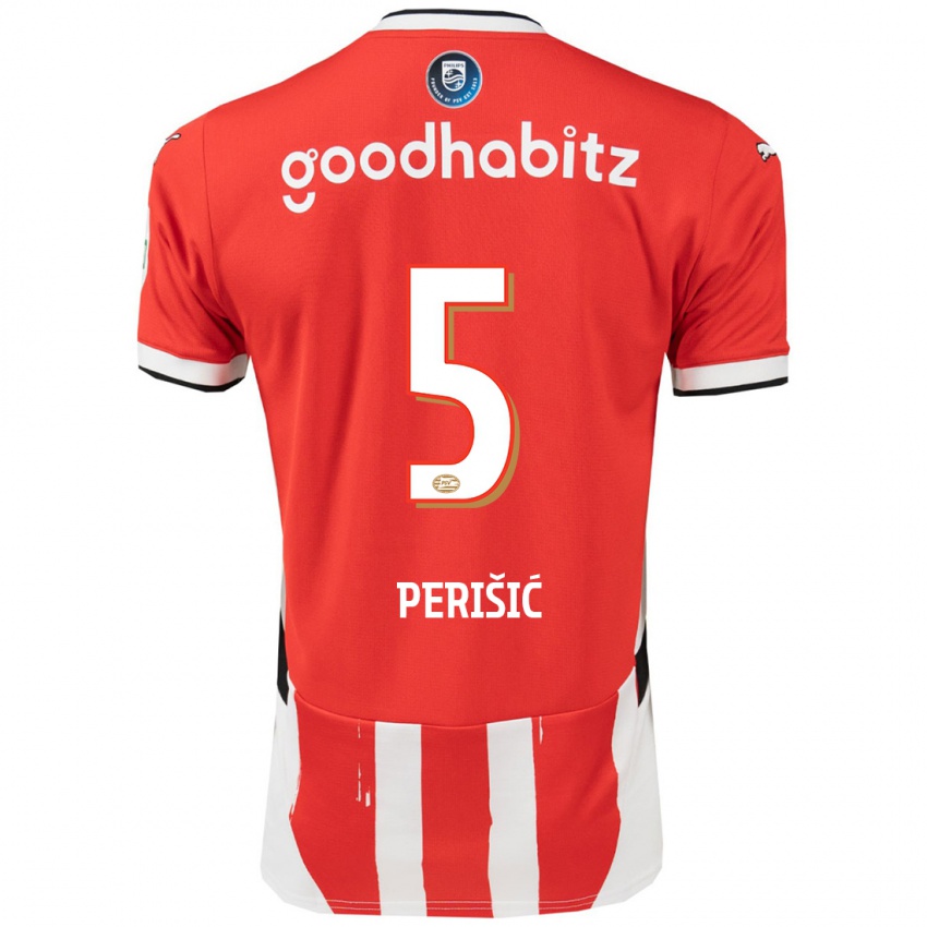 Herren Ivan Perisic #5 Rot Weiß Heimtrikot Trikot 2024/25 T-Shirt