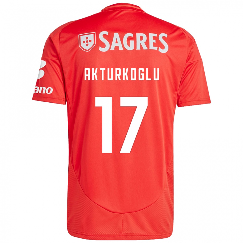 Damen Kerem Aktürkoğlu #17 Rot Weiß Heimtrikot Trikot 2024/25 T-Shirt