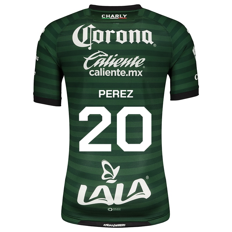 Damen Valeria Perez #20 Weiß Grün Auswärtstrikot Trikot 2021/22 T-shirt