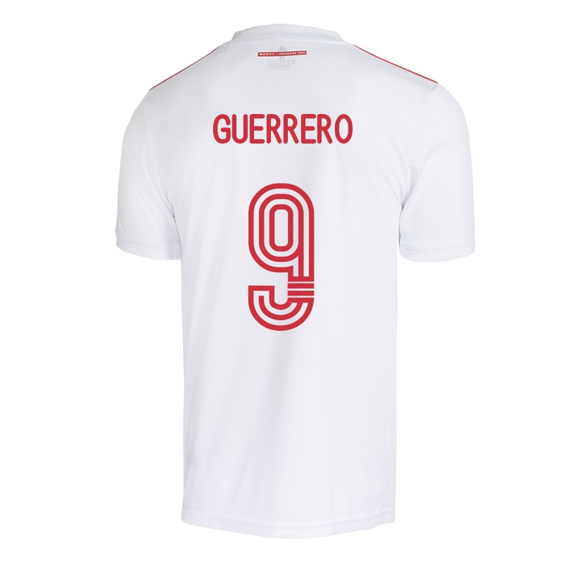 Damen Paolo Guerrero #9 Weiß Auswärtstrikot Trikot 2021/22 T-shirt